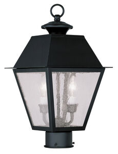 Mansfield 2 Light 17 inch Black Outdoor Post Top Lantern