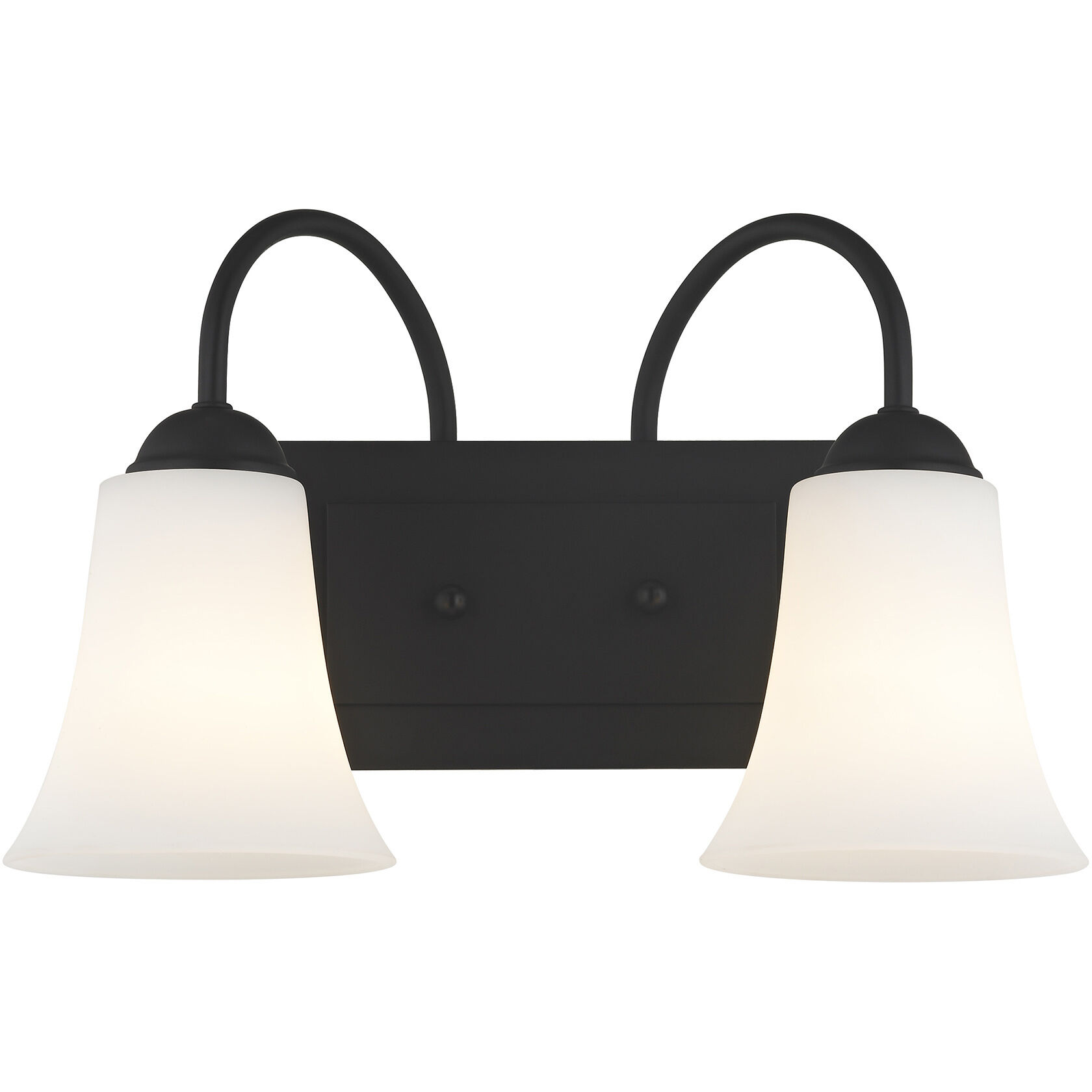 Ridgedale 2 Light 15 inch Black Bath Vanity Wall Light