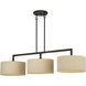 Bellingham 3 Light 51 inch Bronze Linear Chandelier Ceiling Light, Extra Large