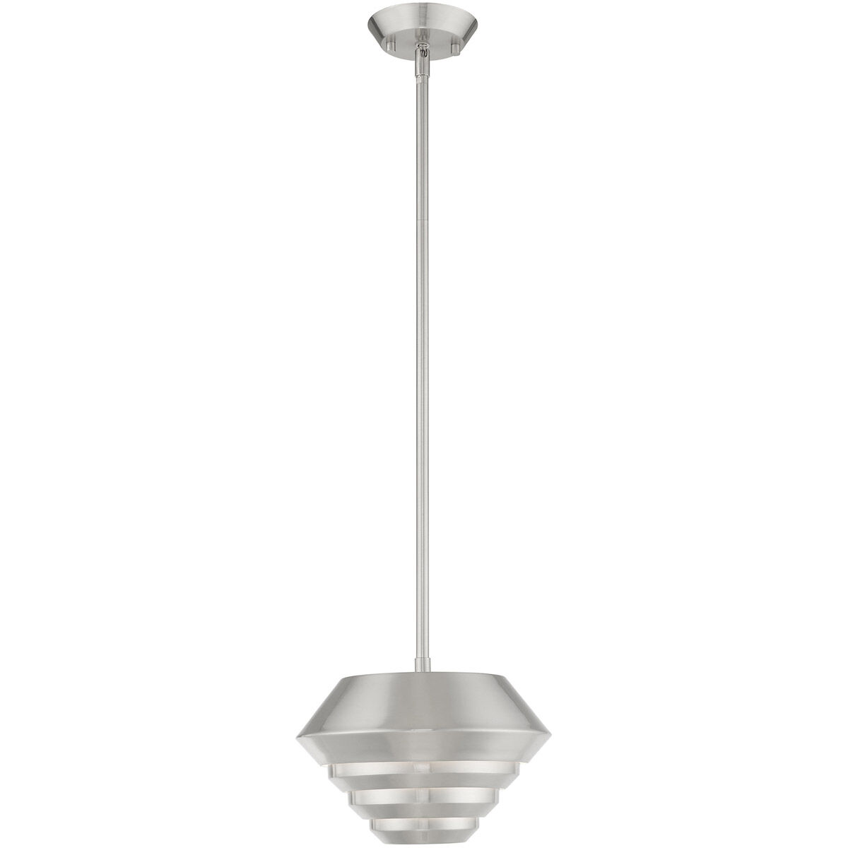 Amsterdam 1 Light 10 inch Brushed Nickel Mini Pendant Ceiling Light