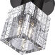Rotterdam 1 Light 7 inch Black Chrome Crystal Semi-Flush Ceiling Light