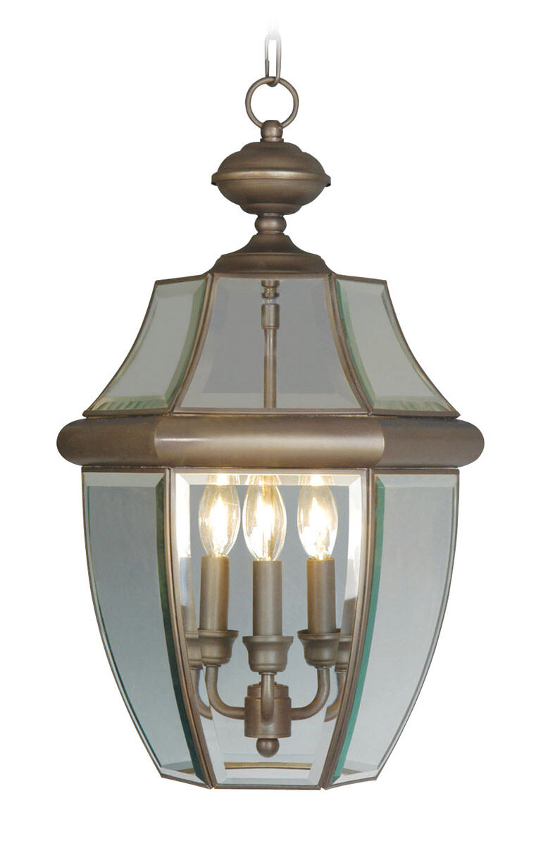 Monterey 3 Light 13 inch Bronze Outdoor Pendant Lantern