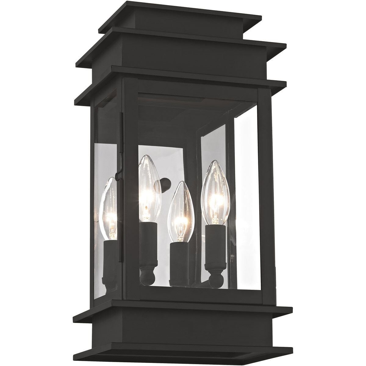 Princeton 2 Light 14 inch Black Outdoor Wall Lantern