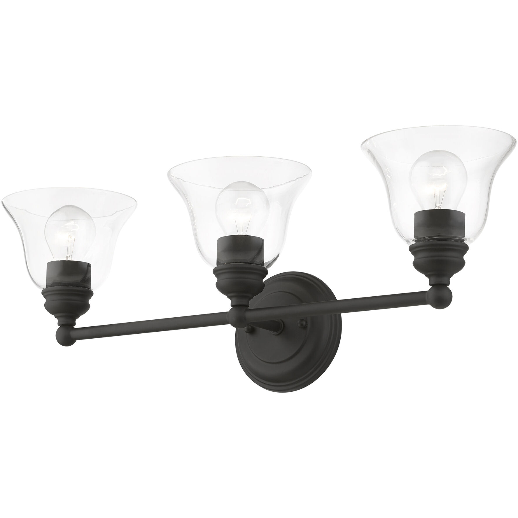 Moreland 3 Light 24 inch Black Vanity Sconce Wall Light
