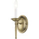Williamsburgh 1 Light 4 inch Antique Brass Wall Sconce Wall Light