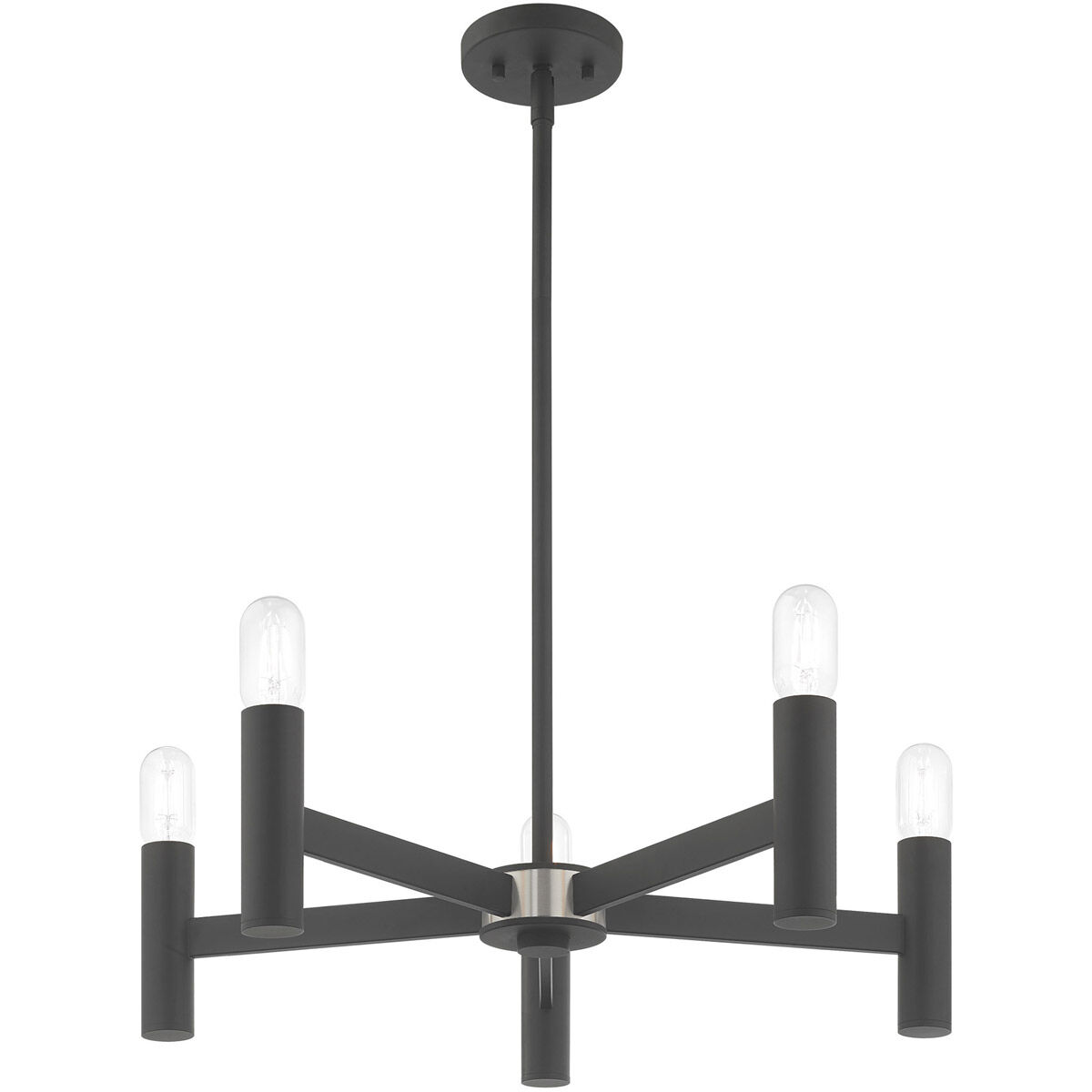 Copenhagen 5 Light 25 inch Scandinavian Gray Chandelier Ceiling Light