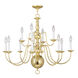 Williamsburgh 12 Light 32 inch Polished Brass Chandelier Ceiling Light