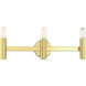 Copenhagen 3 Light 24 inch Polished Brass ADA Vanity Sconce Wall Light