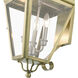 Adams 3 Light 10.63 inch Antique Brass with Brushed Nickel Finish Cluster Outdoor Large Wall Lantern Wall Light