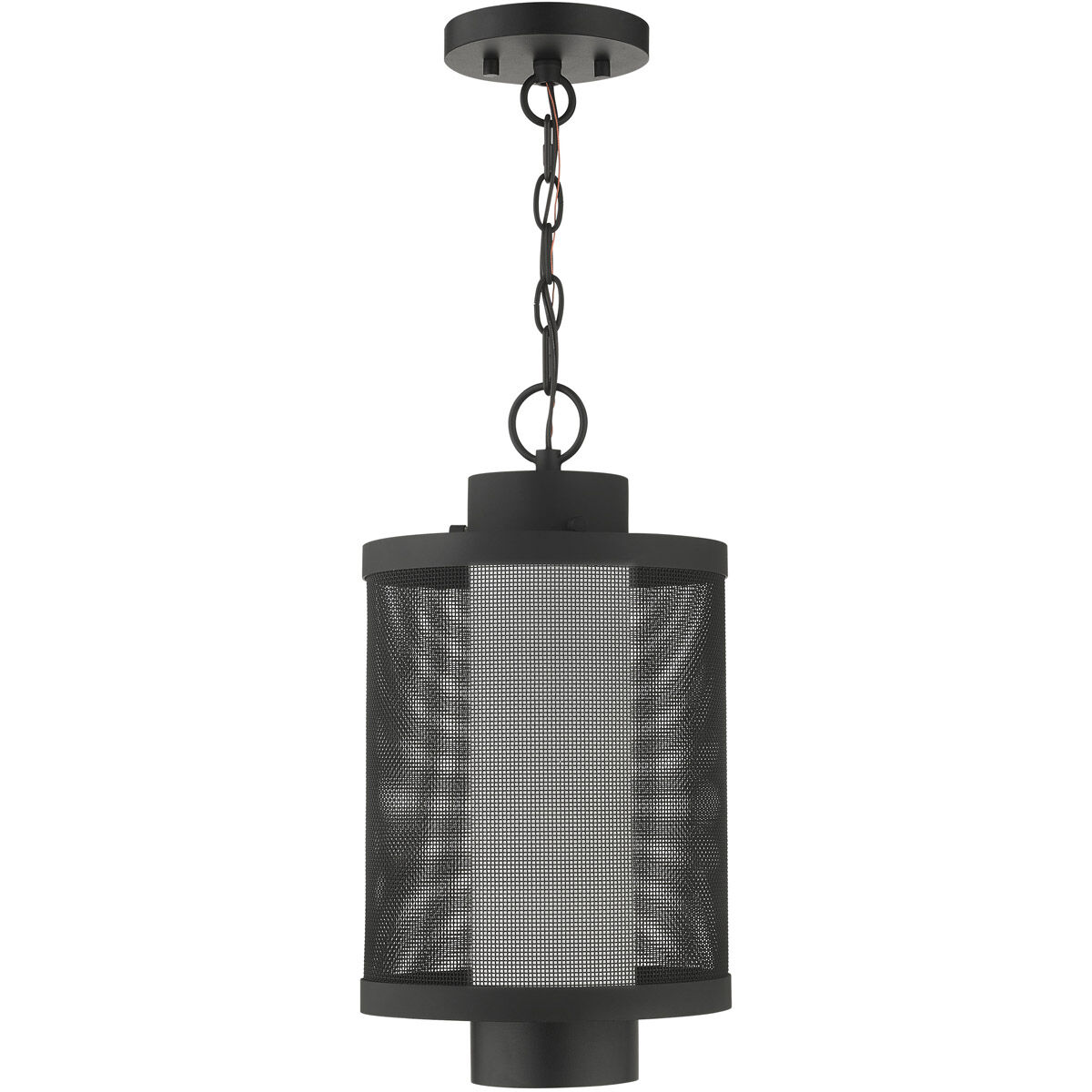 Nottingham 1 Light 9 inch Textured Black Outdoor Pendant Lantern