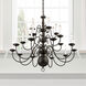 Williamsburgh 20 Light 36 inch Bronze Chandelier Ceiling Light