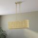 Weavington 3 Light 30 inch Antique Gold Leaf Linear Chandelier Ceiling Light, Medium