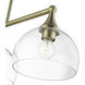 Glendon 3 Light 30 inch Antique Brass Linear Chandelier Ceiling Light