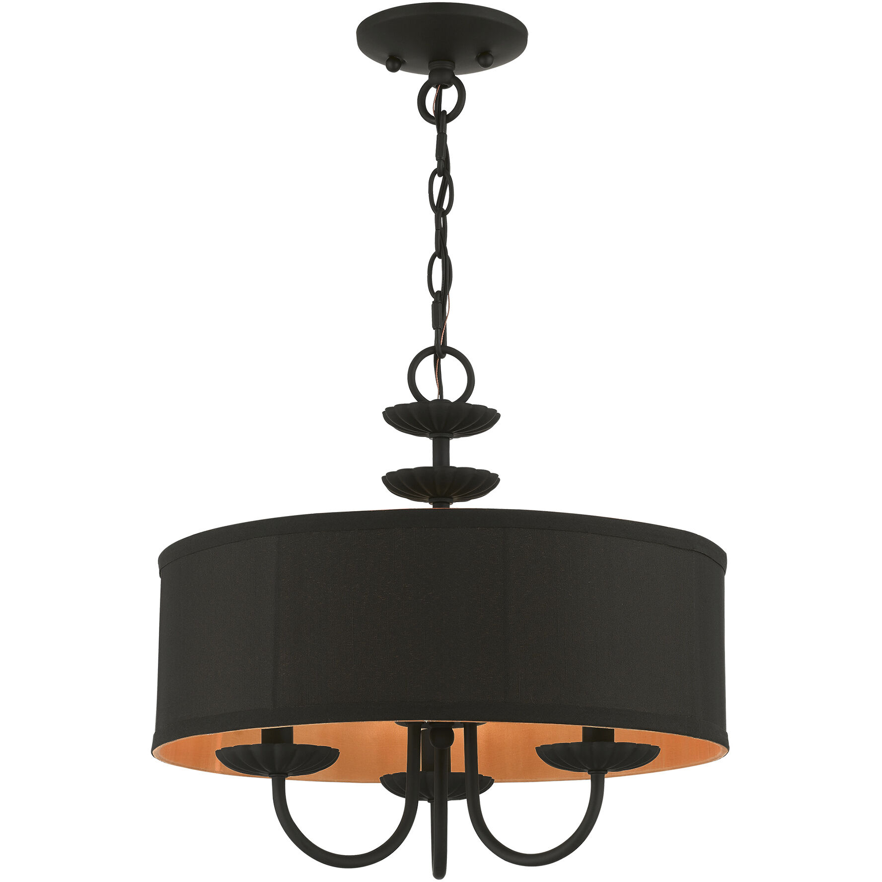 Winchester 3 Light 16 inch Black Pendant Chandelier Ceiling Light