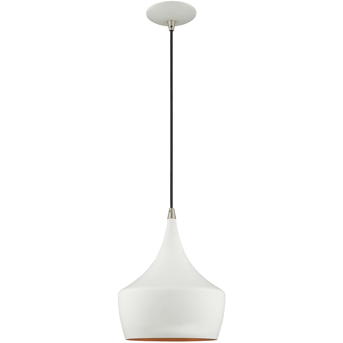 Allison 1 Light 10 inch White Mini Pendant Ceiling Light