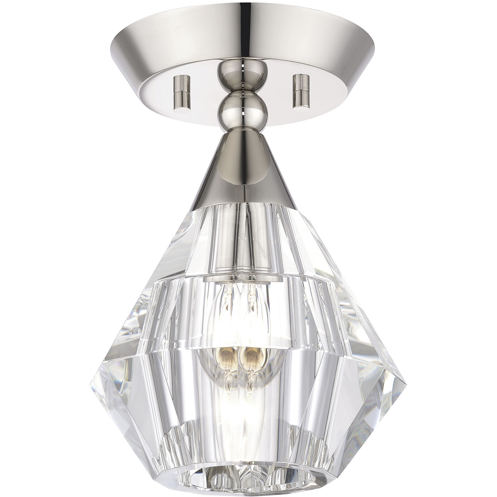 Brussels 1 Light 7.00 inch Semi-Flush Mount