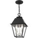 Mansfield 2 Light 9 inch Black Outdoor Pendant Lantern
