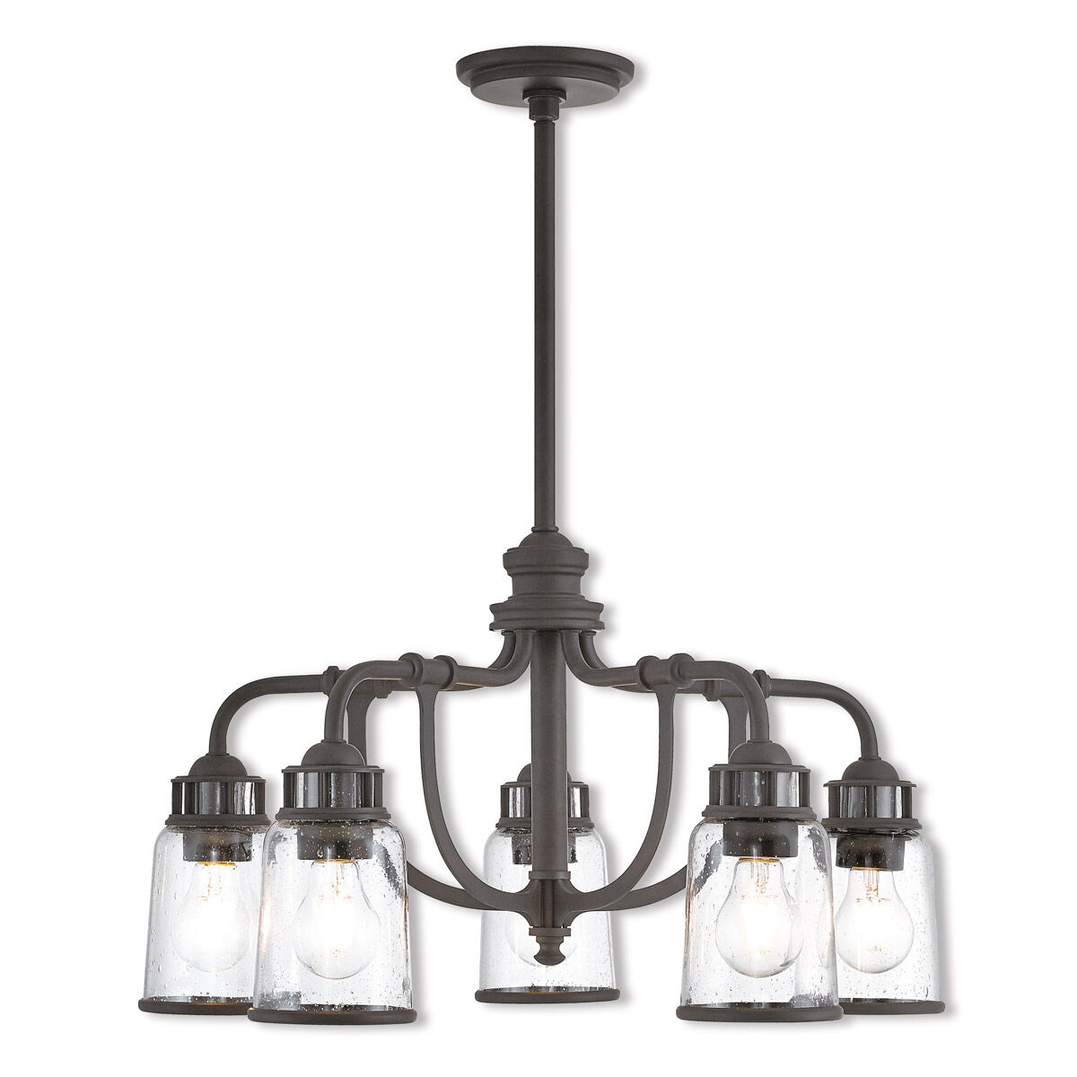 Lawrenceville 5 Light 24 inch Bronze Dinette Chandelier Ceiling Light