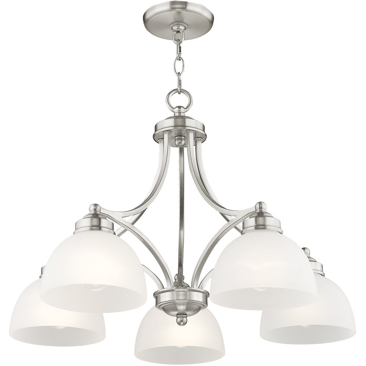 Somerset 5 Light 25 inch Brushed Nickel Chandelier Ceiling Light