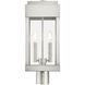 York 2 Light 20 inch Brushed Nickel Outdoor Post Top Lantern
