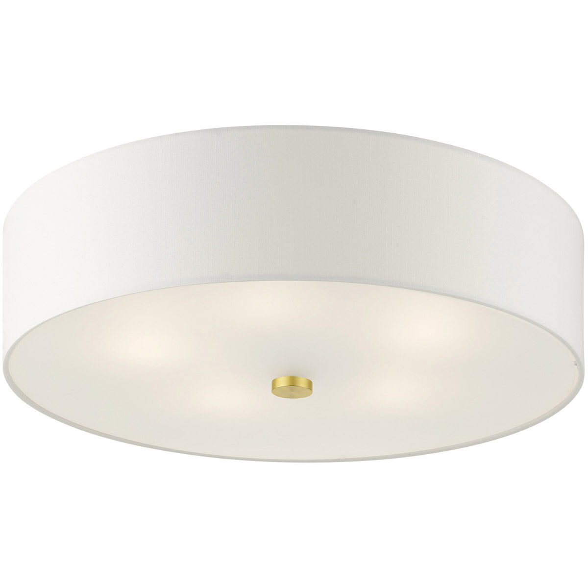 Meridian 5 Light 22 inch Satin Brass Semi Flush Ceiling Light 