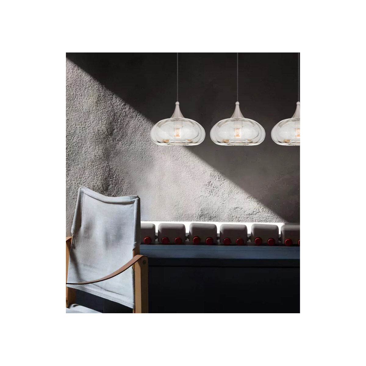 Art Glass 1 Light 11 inch Brushed Nickel Mini Pendant Ceiling Light