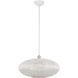 Charlton 3 Light 20 inch White with Brushed Nickel Accents Pendant Ceiling Light
