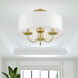 Brookdale 3 Light 16 inch Soft Gold Semi-Flush Mount Ceiling Light