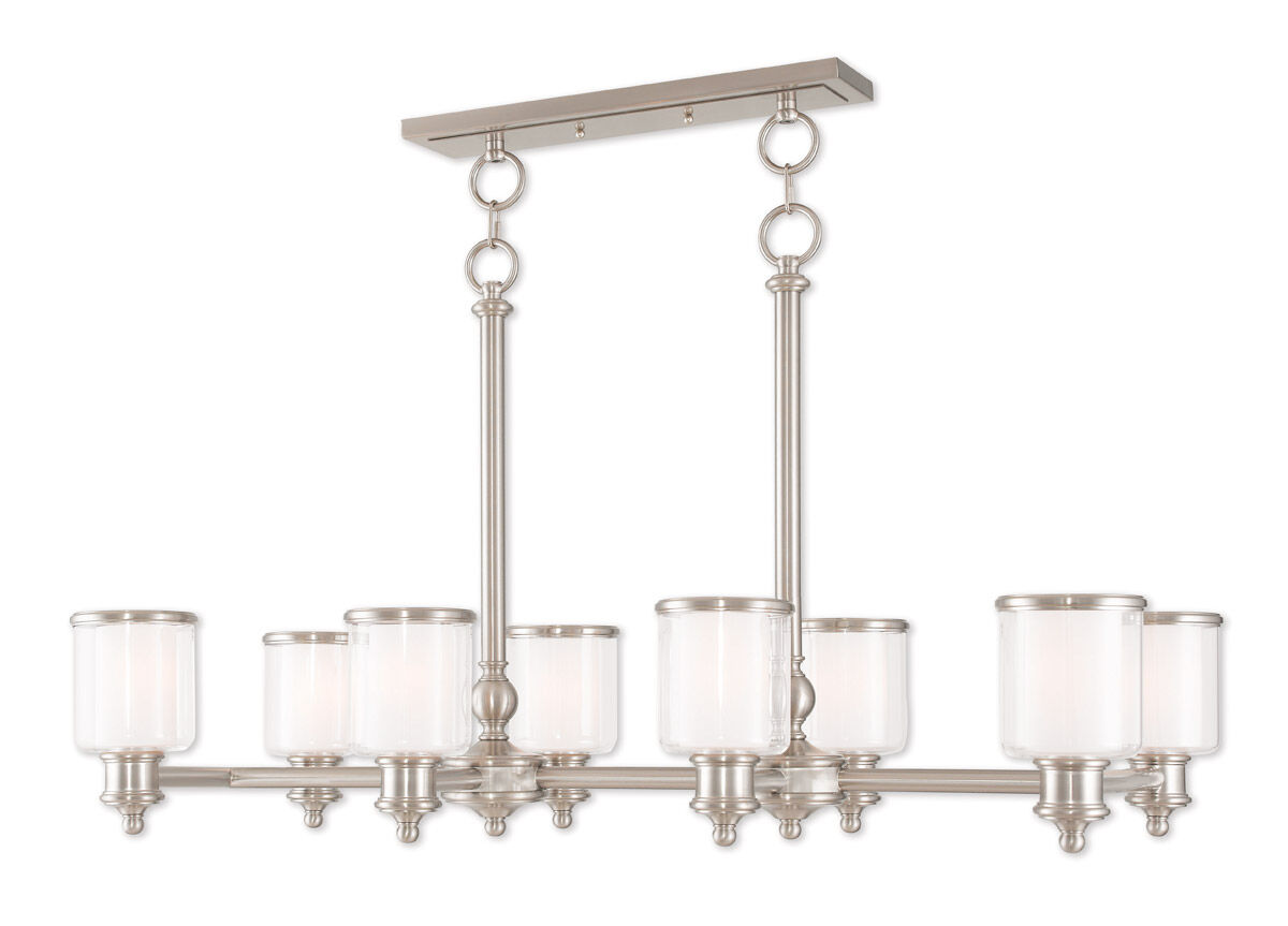 Middlebush 8 Light 42 inch Brushed Nickel Linear Chandelier Ceiling Light
