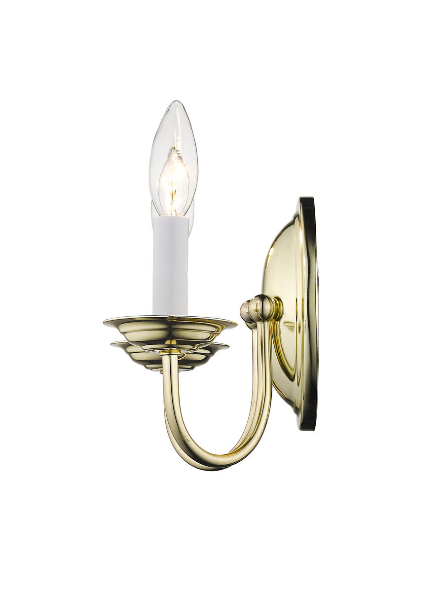 Home Basics 2 Light 10 inch Polished Brass Wall Sconce Wall Light