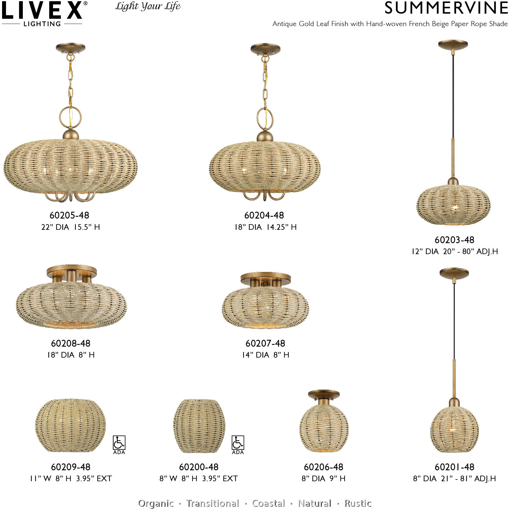 Summervine 3 Light 18 inch Antique Gold Leaf Pendant Chandelier Ceiling Light