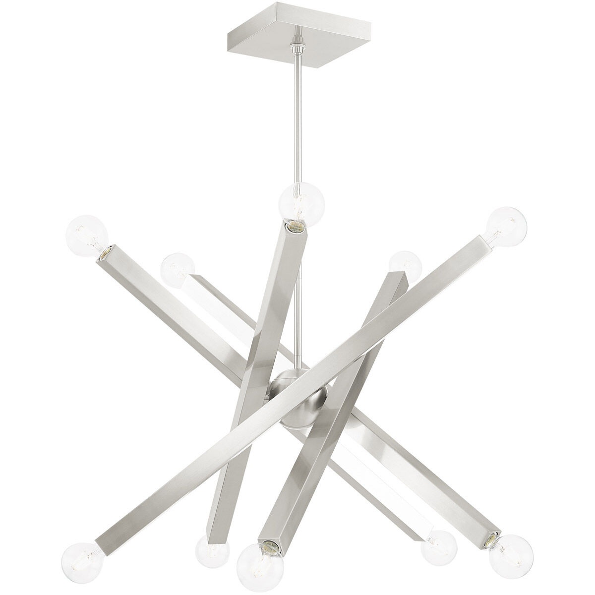 Solna 10 Light 34 inch Brushed Nickel Chandelier Ceiling Light