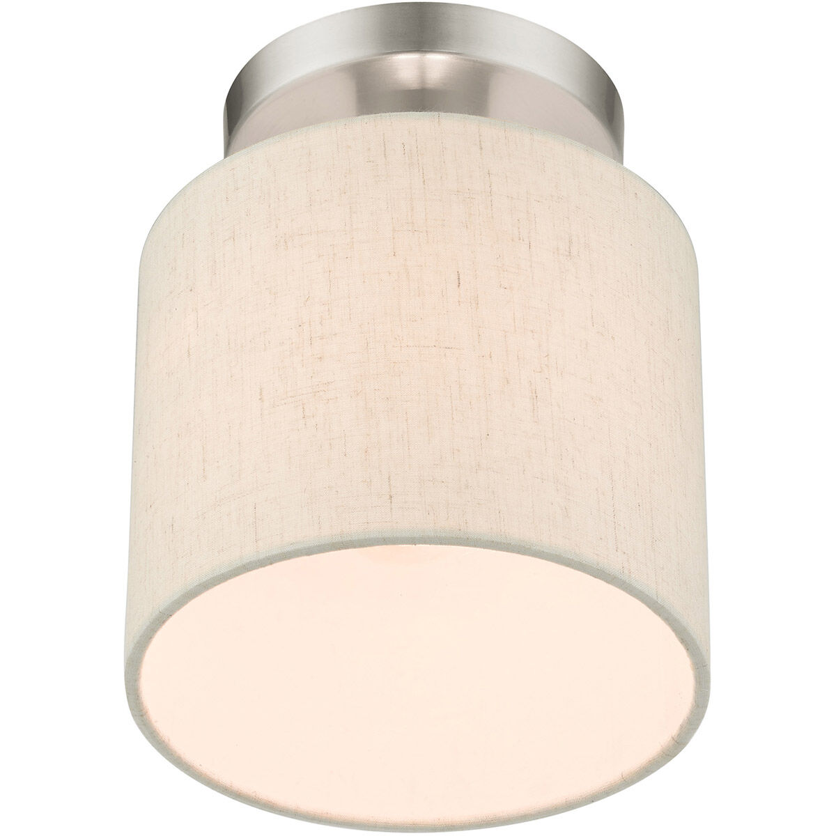 Meadow 1 Light 7 inch Brushed Nickel Semi Flush Ceiling Light