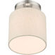 Meadow 1 Light 7 inch Brushed Nickel Semi Flush Ceiling Light