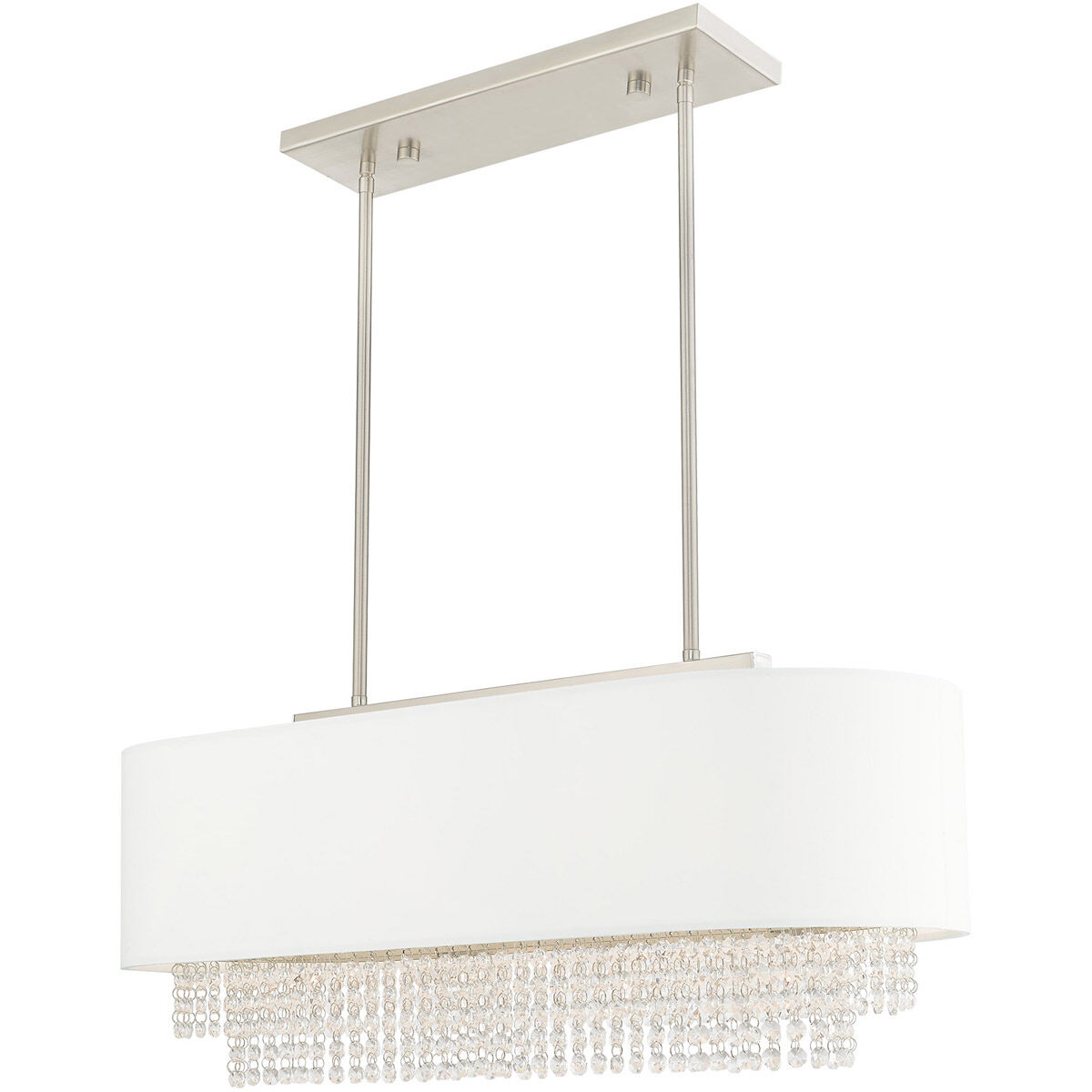Carlisle 3 Light 31 inch Brushed Nickel Linear Chandelier Ceiling Light