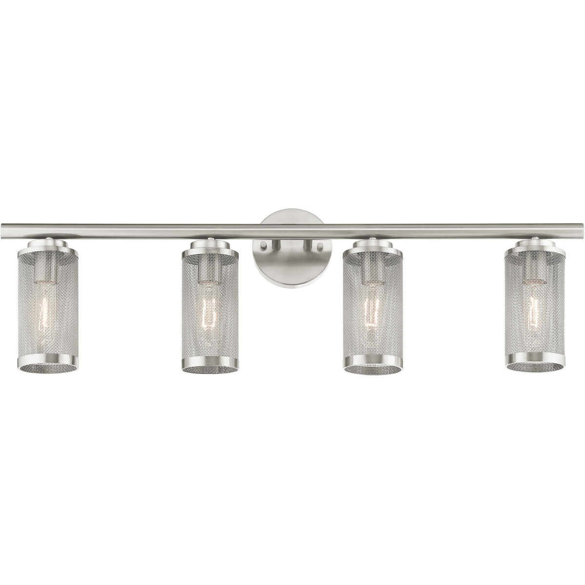 Industro 4 Light 36 inch Brushed Nickel Vanity Sconce Wall Light