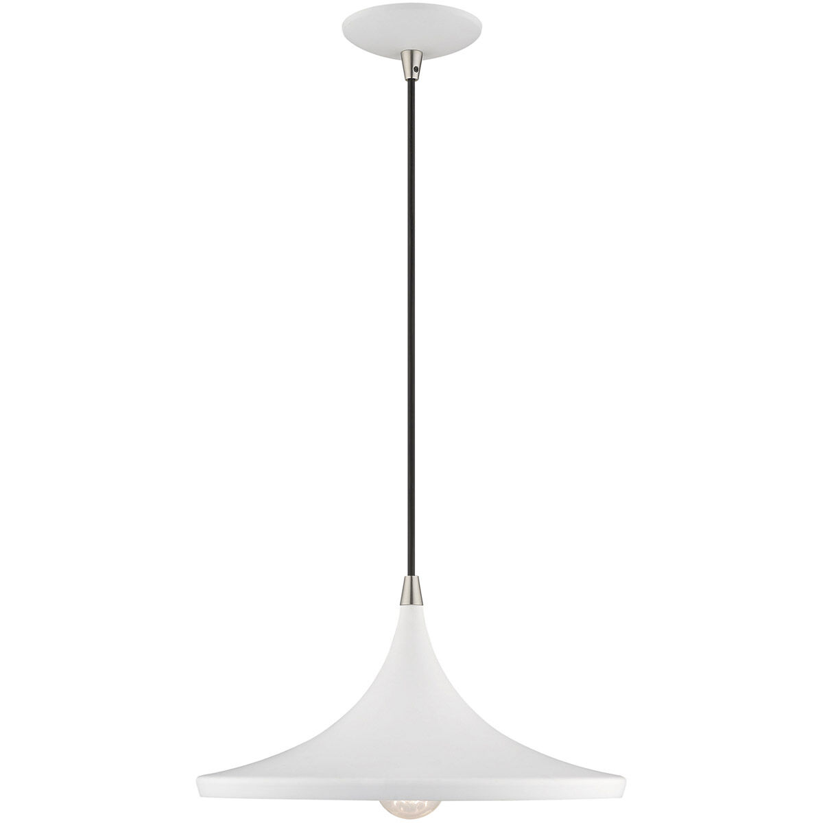 Allison 1 Light 14 inch White Mini Pendant Ceiling Light