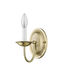 Home Basics 1 Light 4 inch Antique Brass Wall Sconce Wall Light
