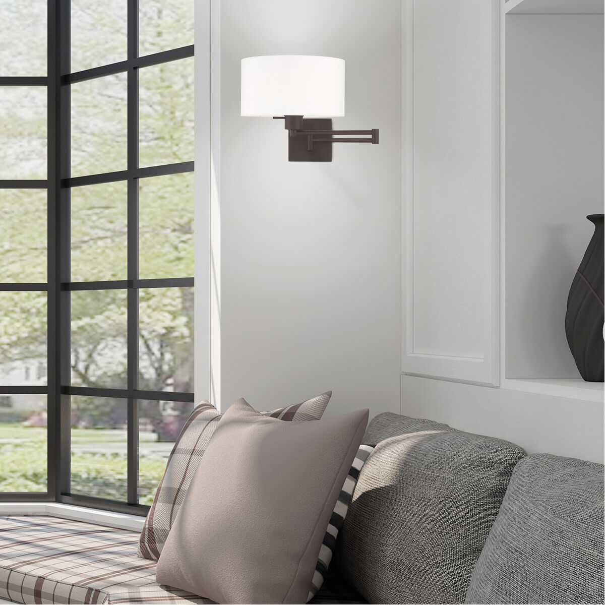 Allison 24 inch 100.00 watt Bronze Swing Arm Wall Lamp Wall Light