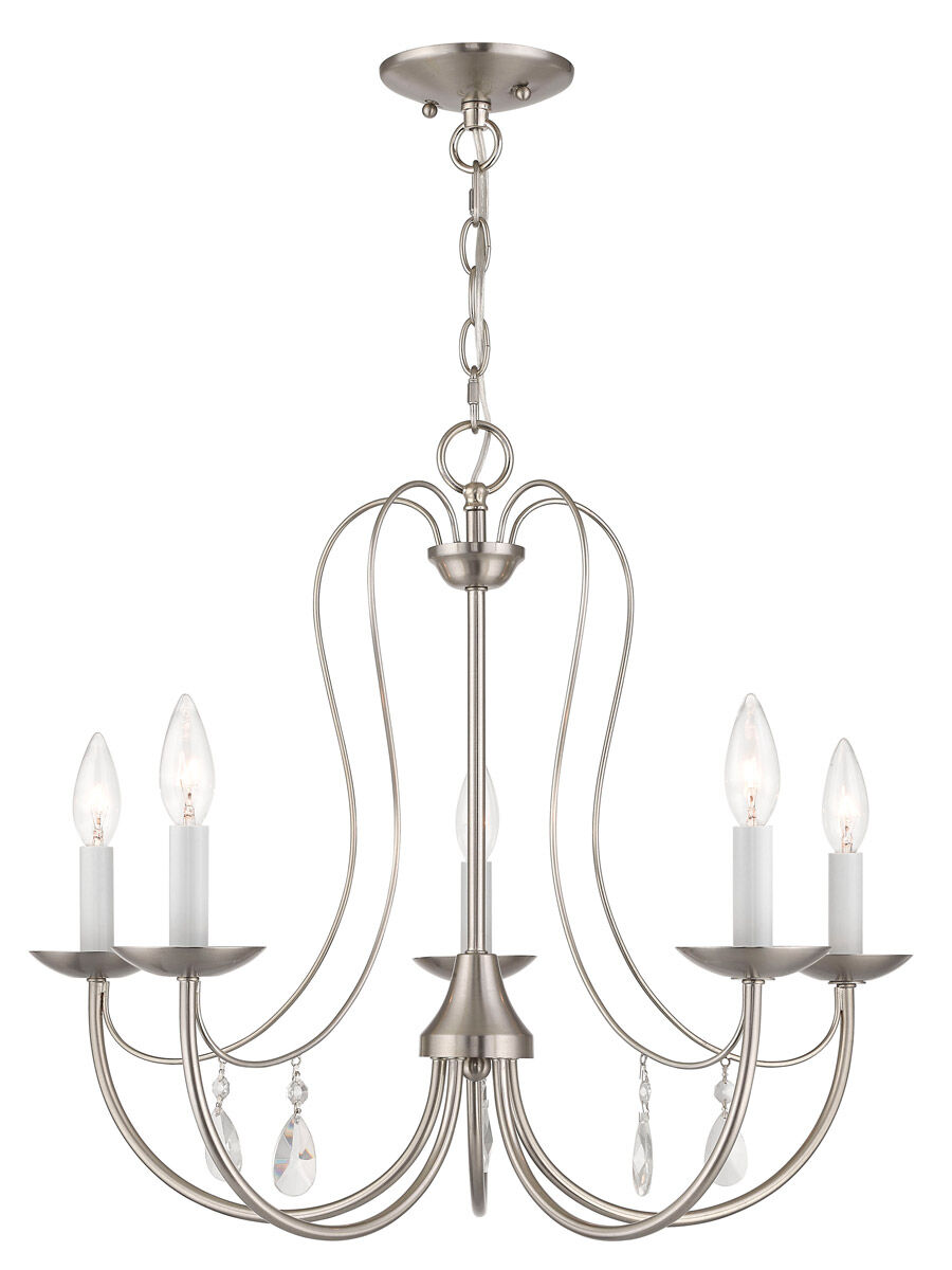 Mirabella 5 Light 24 inch Brushed Nickel Chandelier Ceiling Light