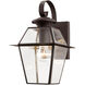 Westover 1 Light 12.5 inch Bronze Outdoor Wall Lantern