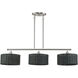 Weavington 3 Light 46 inch Brushed Nickel Linear Chandelier Ceiling Light, Extra Large