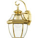 Monterey 1 Light 13 inch Polished Brass Outdoor Wall Lantern