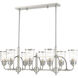 Lawrenceville 8 Light 40 inch Brushed Nickel Linear Chandelier Ceiling Light