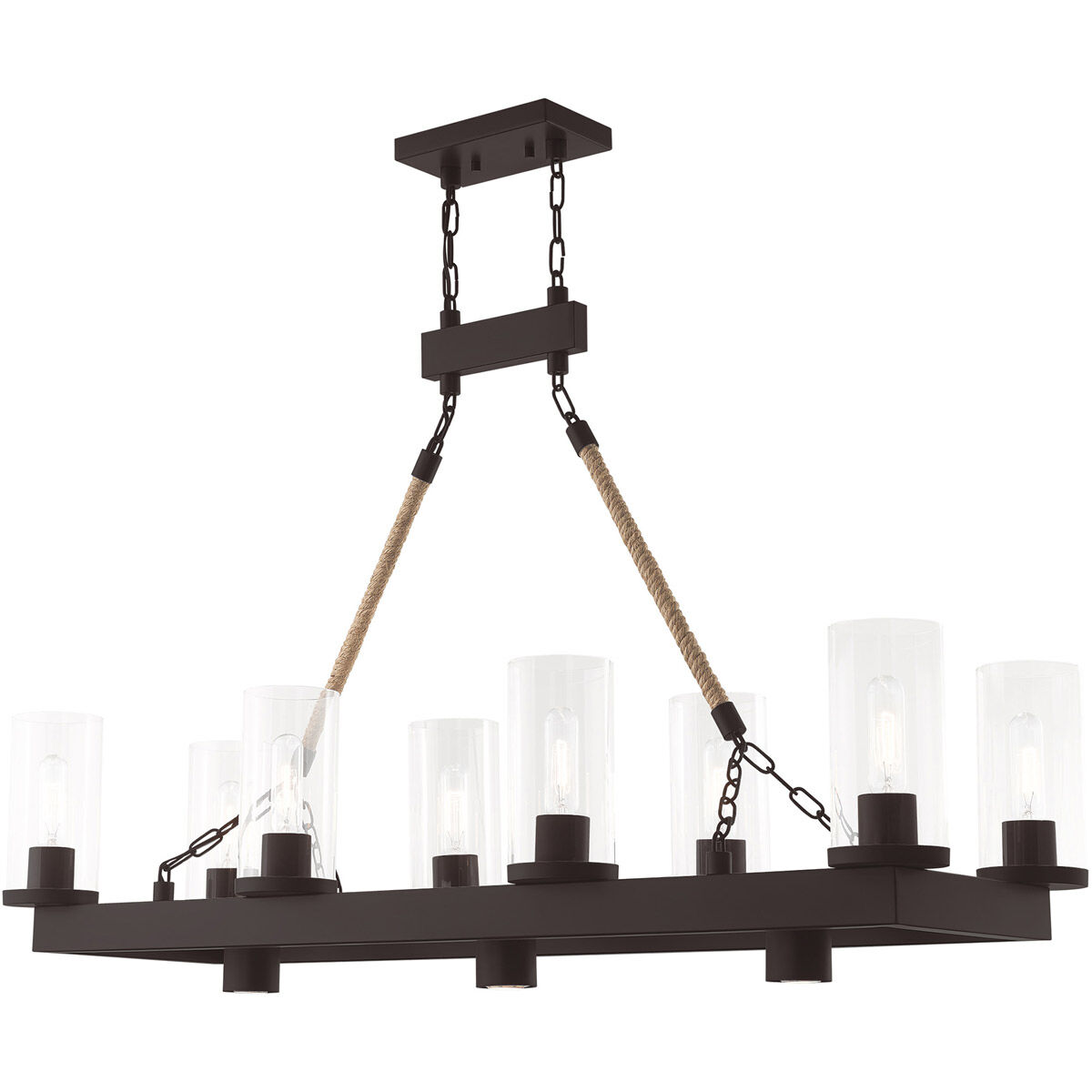 Metuchen 11 Light 44 inch Bronze Linear Chandelier Ceiling Light