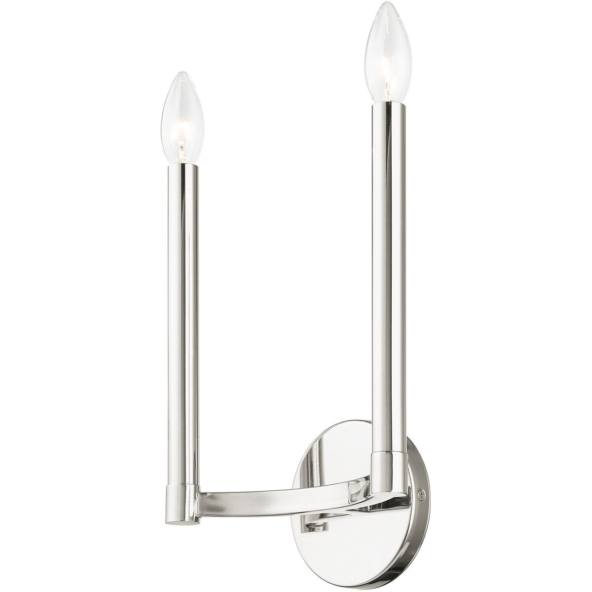 Alpine 2 Light 9 inch Polished Nickel ADA ADA Wall Sconce Wall Light