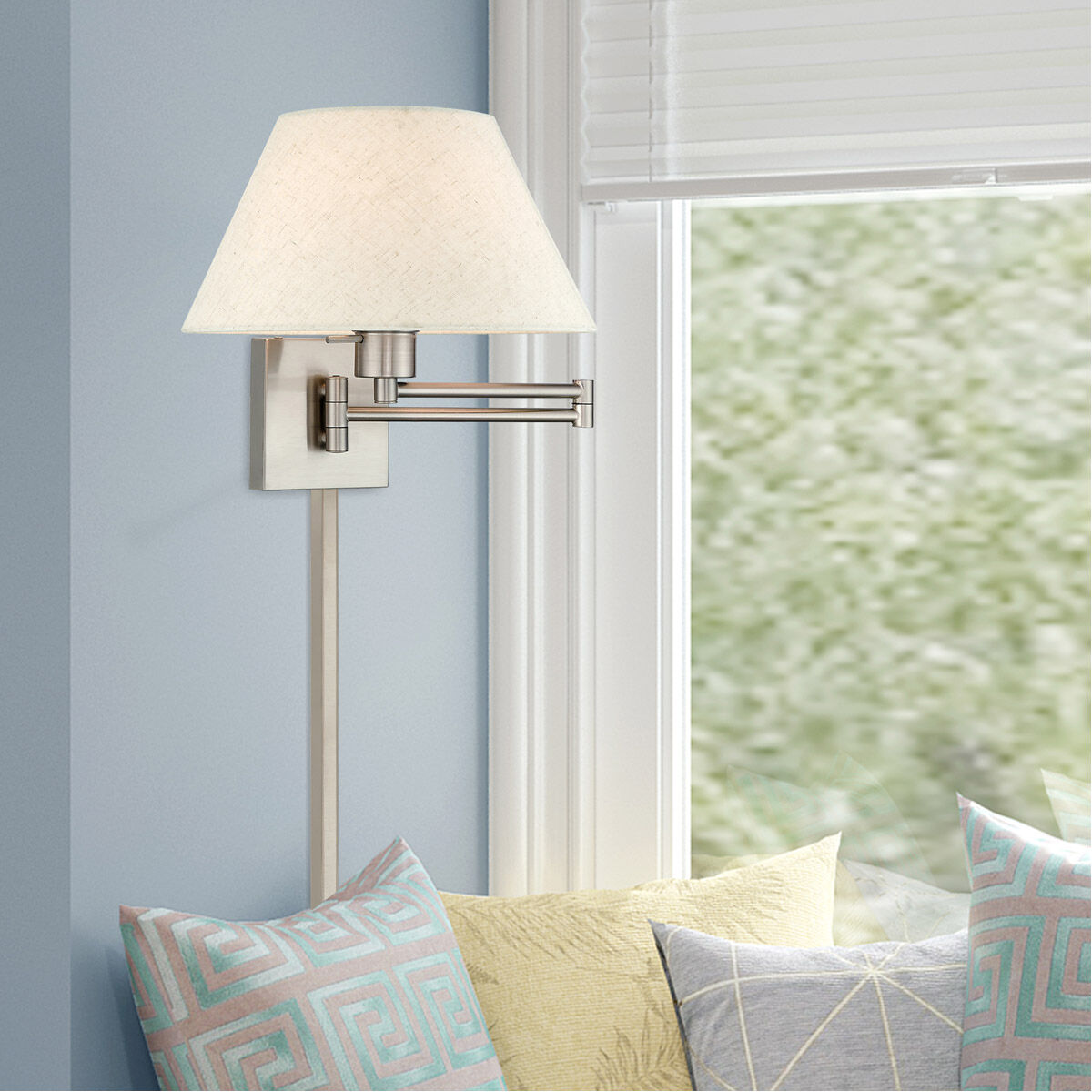 Allison 25 inch 100.00 watt Brushed Nickel Swing Arm Wall Lamp Wall Light