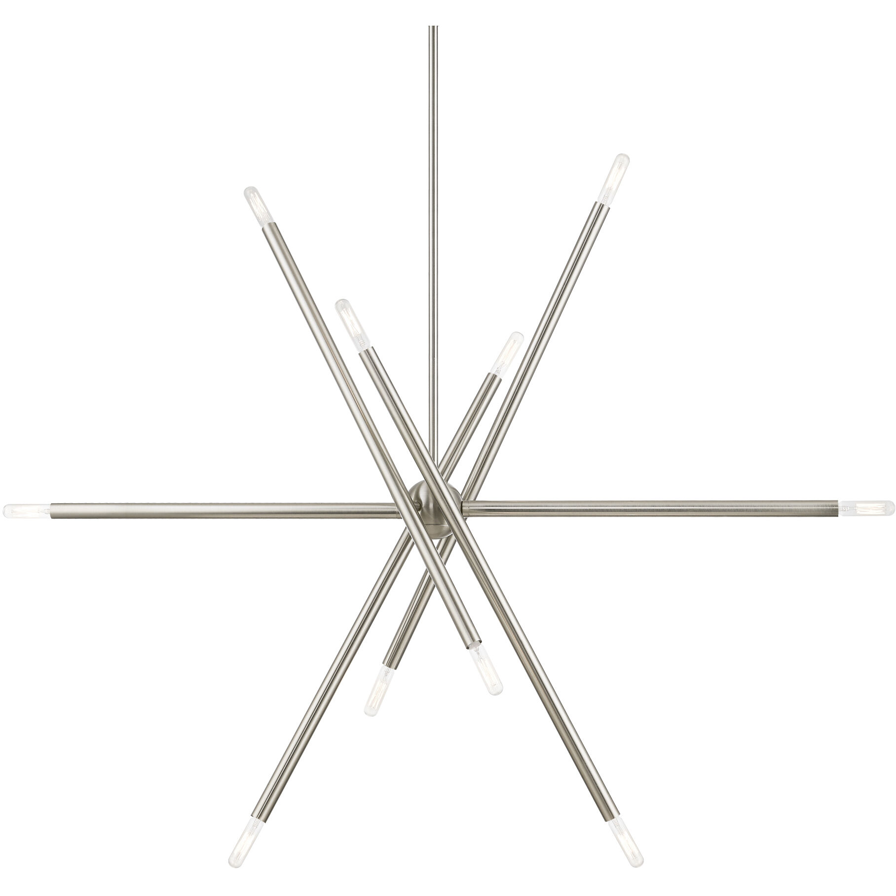 Soho Linear Chandelier Ceiling Light in Brushed Nickel