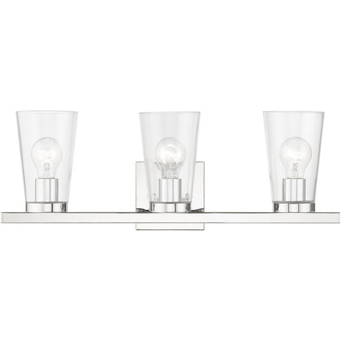 Cityview 3 Light 23 inch Polished Chrome Vanity Sconce Wall Light