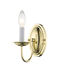 Home Basics 1 Light 4 inch Polished Brass Wall Sconce Wall Light